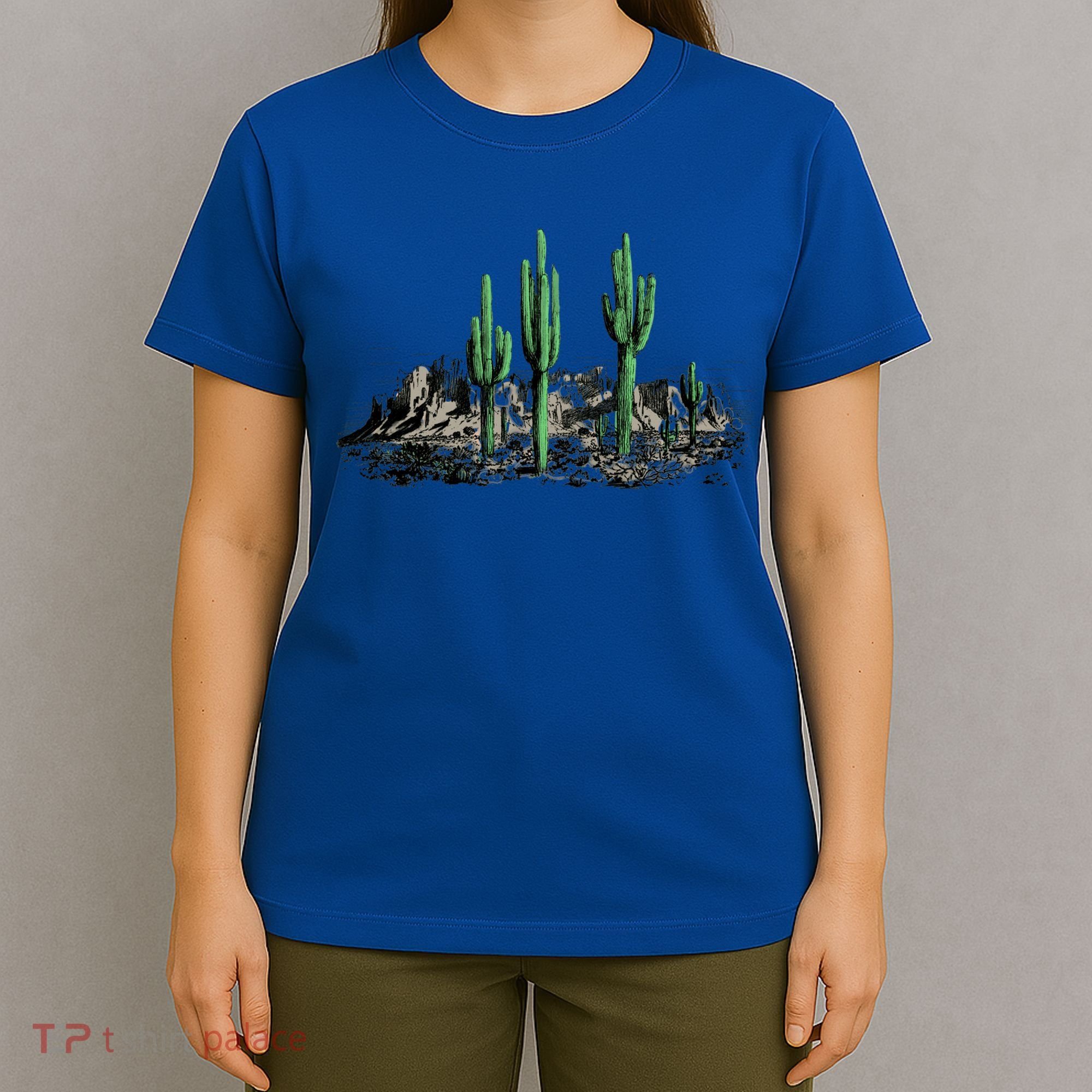 Saguaro Cactus Retro Desert Saguaro Cactus Western Nature Gift T-Shirt