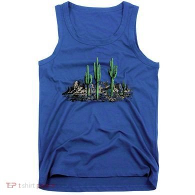Saguaro Cactus Retro Desert Saguaro Cactus Western Nature Gift Tank Top