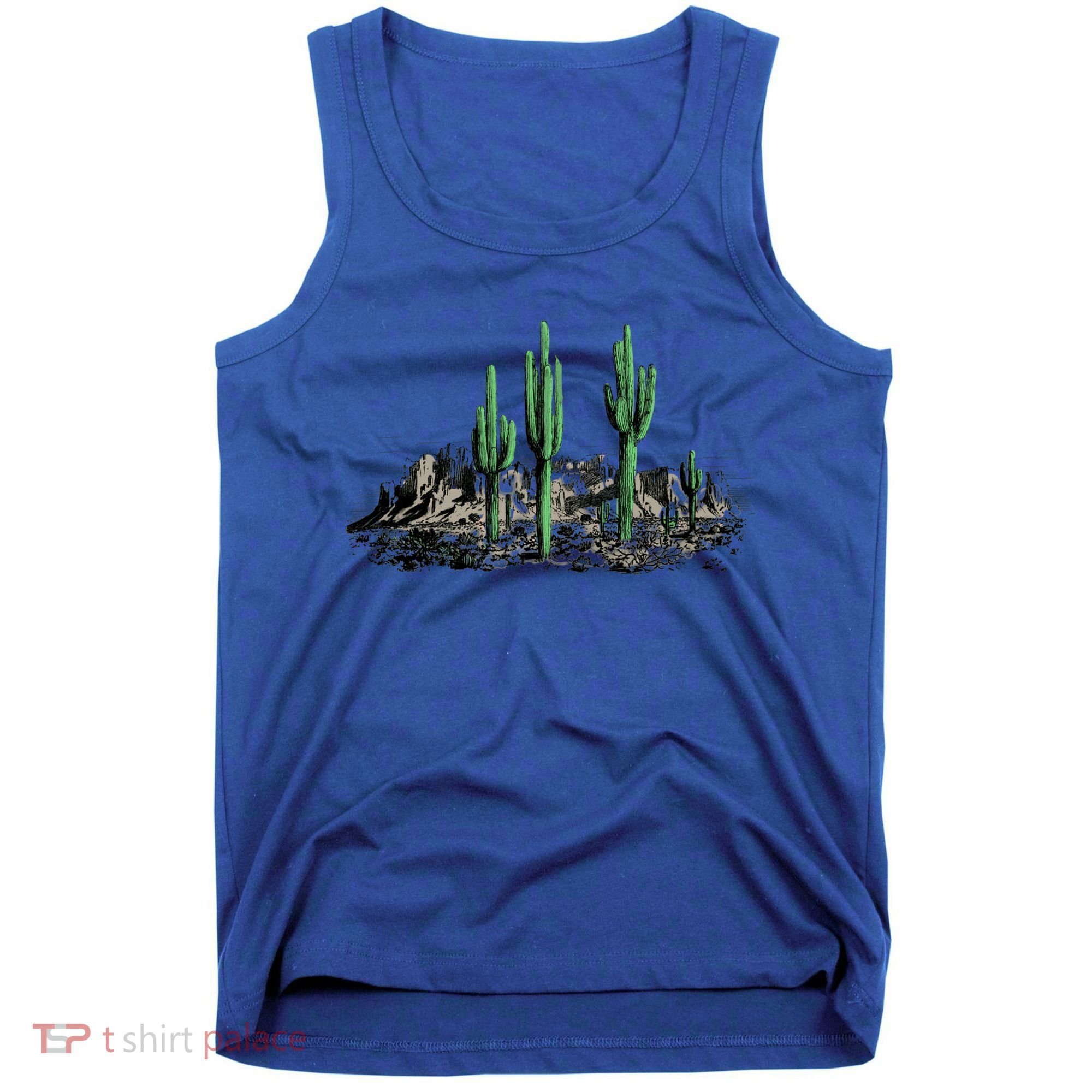 Saguaro Cactus Retro Desert Saguaro Cactus Western Nature Gift Tank Top