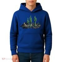 Saguaro Cactus Retro Desert Saguaro Cactus Western Nature Gift Kids Hoodie thumb 4