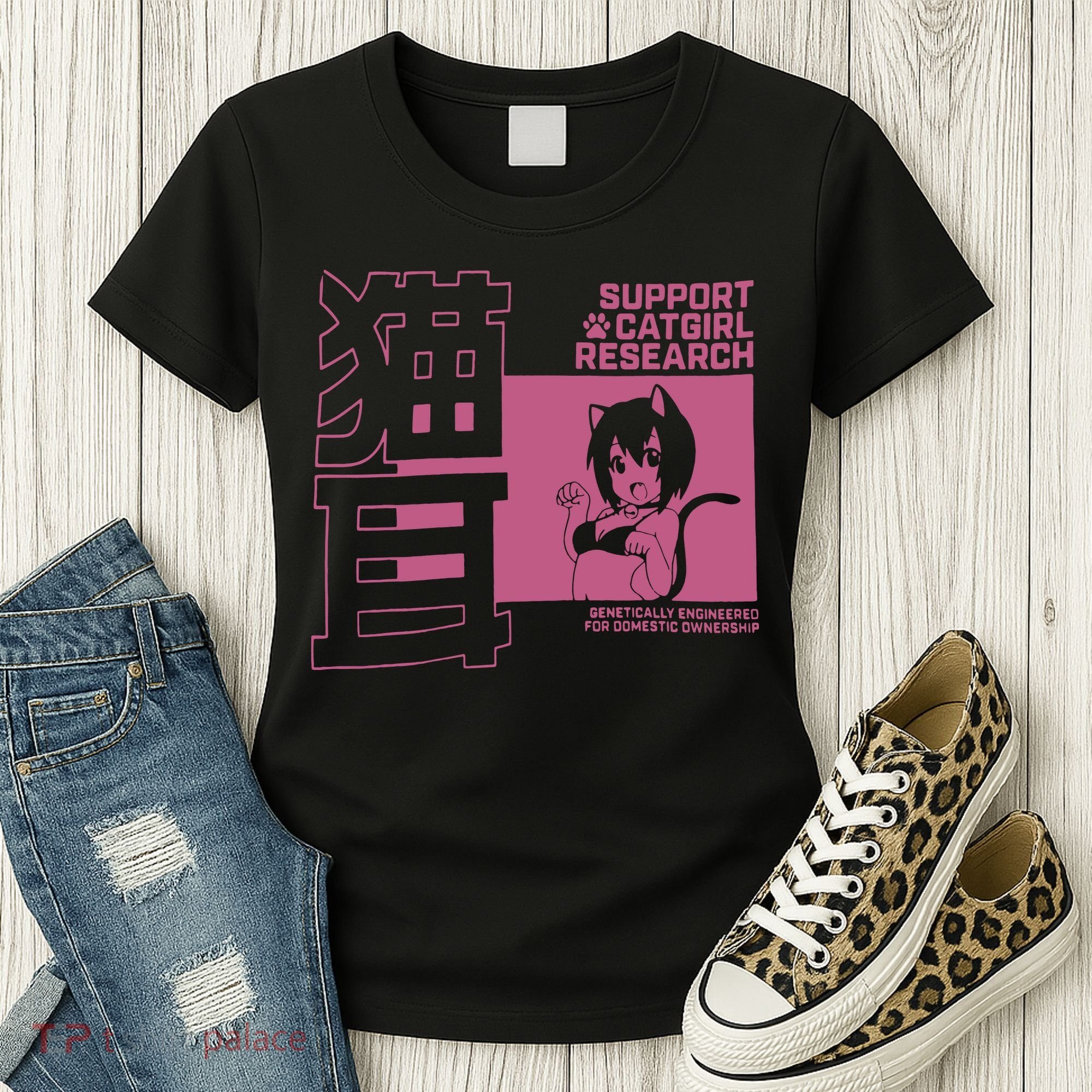 Support Catgirl Research Anime Japan Women's T-Shirt