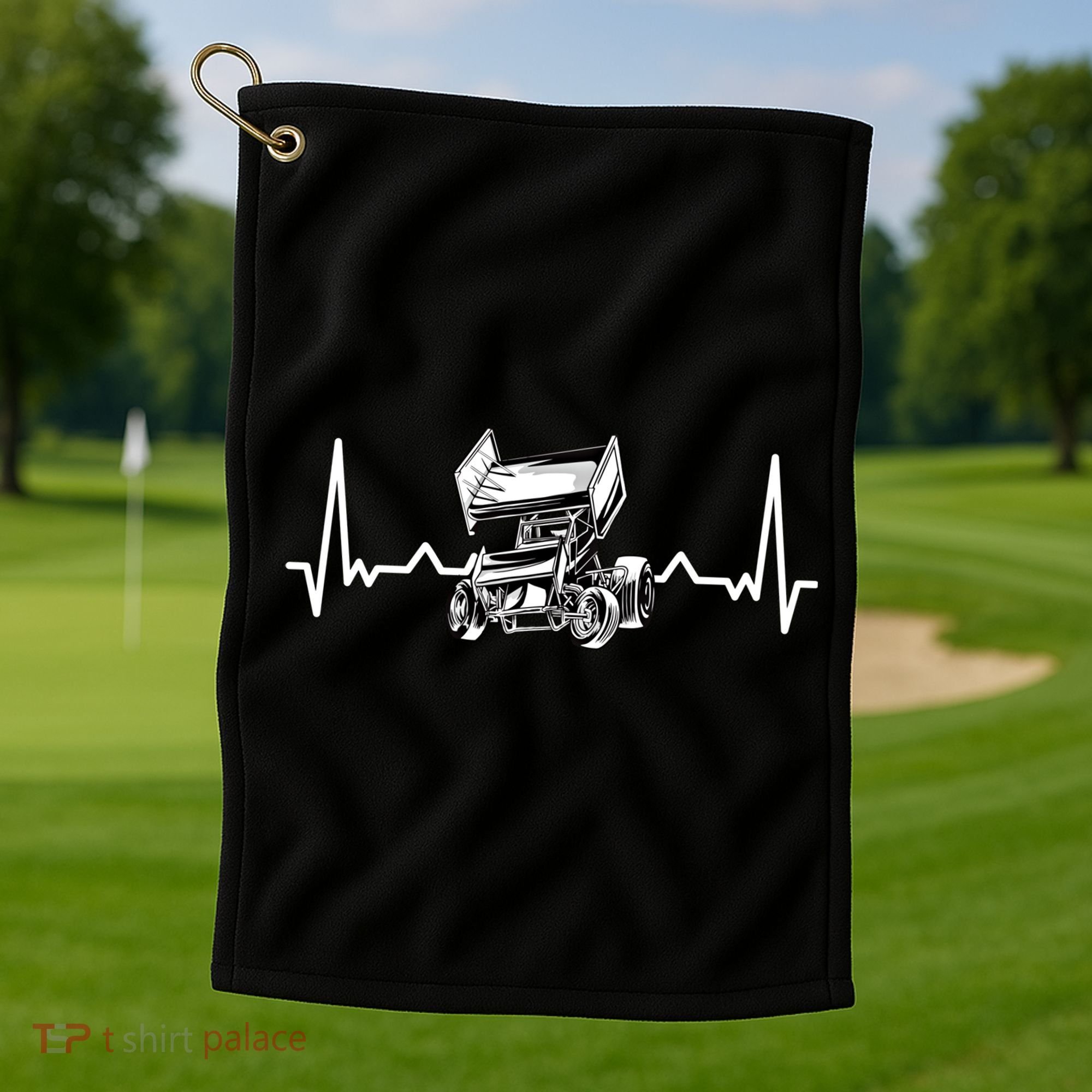 Sprint Car Racing Gift Golf Towel