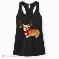 Santa Corgi Reindeer Light Christmas Gift Women's Tank Top thumb 0