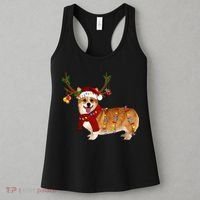 Santa Corgi Reindeer Light Christmas Gift Women's Tank Top thumb 3