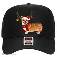 Santa Corgi Reindeer Light Christmas Gift Hat thumb 0