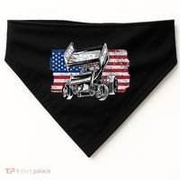 Sprint Car Racing Usa Flag Gift USA-Made Doggie Bandana thumb 0