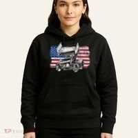 Sprint Car Racing Usa Flag Gift Hoodie thumb 5