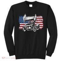 Sprint Car Racing Usa Flag Gift Sweatshirt thumb 0