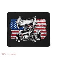 Sprint Car Racing Usa Flag Gift Mousepad thumb 0