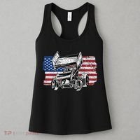 Sprint Car Racing Usa Flag Gift Women's Tank Top thumb 3
