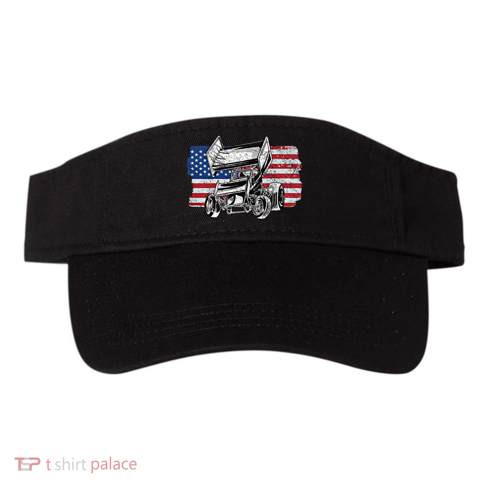Sprint Car Racing Usa Flag Gift Visor