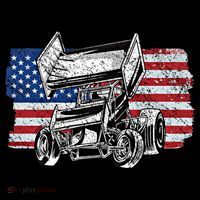 Sprint Car Racing Usa Flag Gift Visor thumb 3