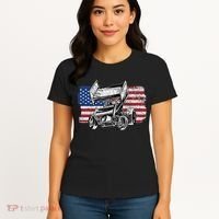 Sprint Car Racing Usa Flag Gift Women's T-Shirt thumb 4