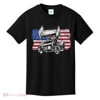 Sprint Car Racing Usa Flag Gift Kids T-Shirt thumb 0