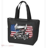 Sprint Car Racing Usa Flag Gift Tote Bag thumb 3
