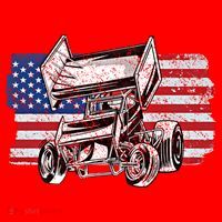 Sprint Car Racing Usa Flag Gift Santa Hat thumb 1
