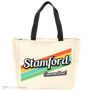 Stamford Connecticut Retro Tote Bag