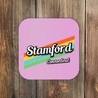 Stamford Connecticut Retro Coaster thumb 0