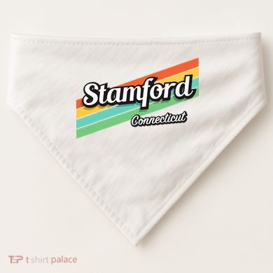 Stamford Connecticut Retro USA-Made Doggie Bandana