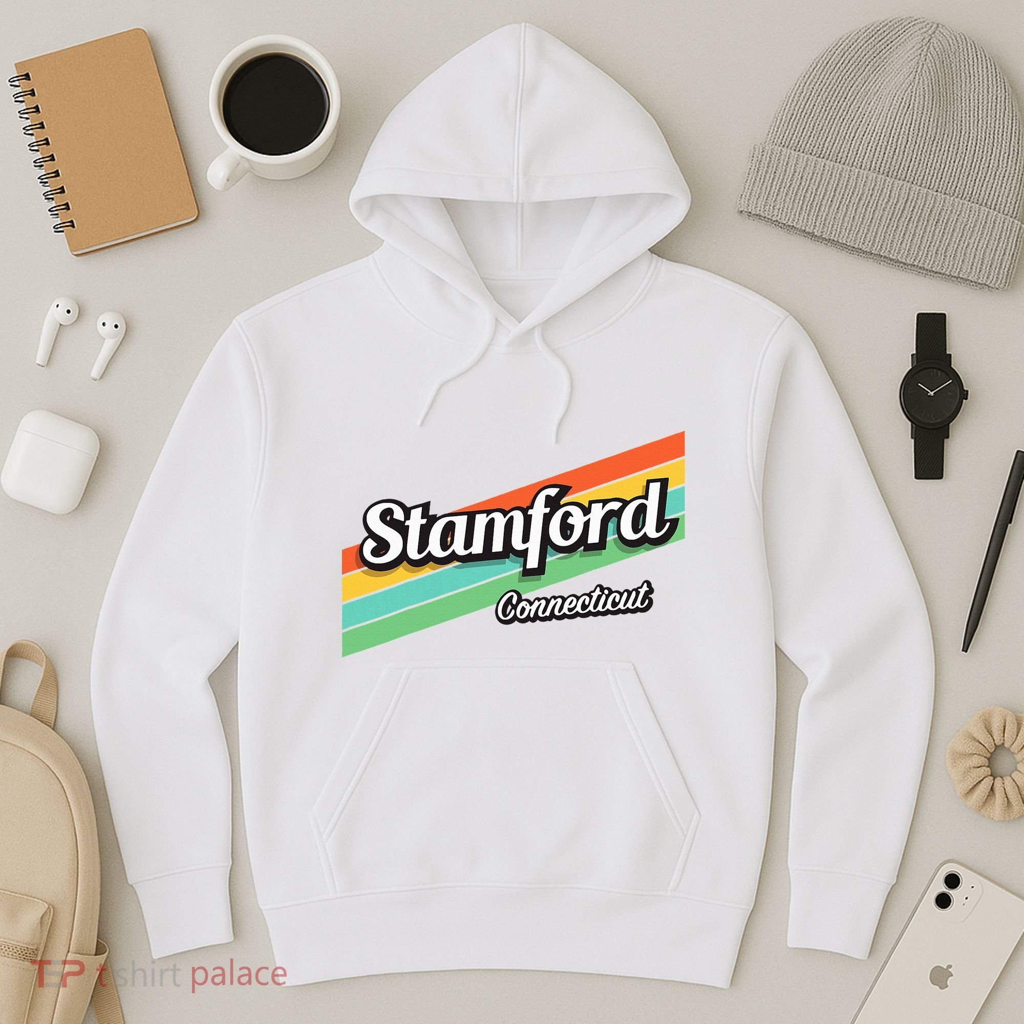 Stamford Connecticut Retro Hoodie
