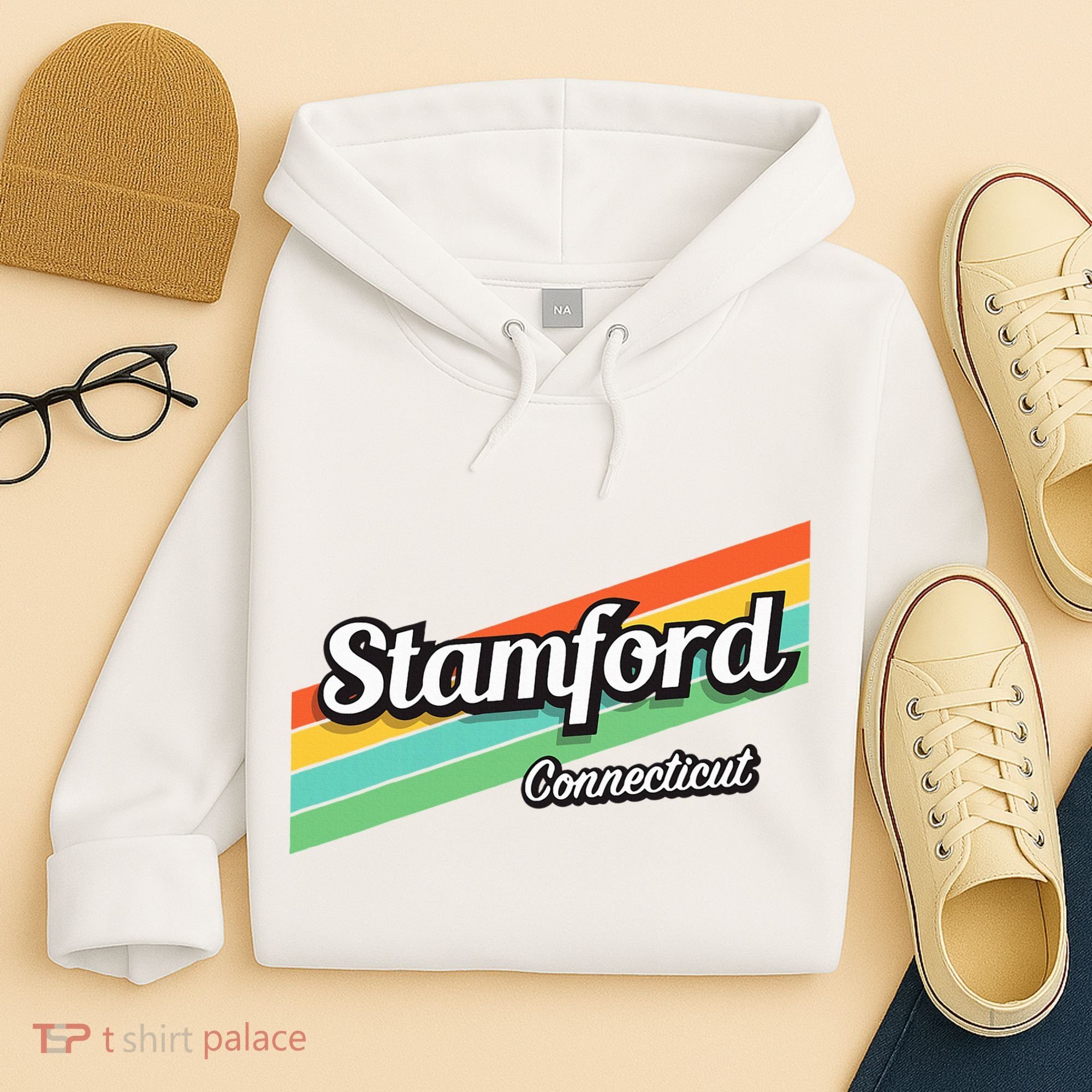 Stamford Connecticut Retro Hoodie