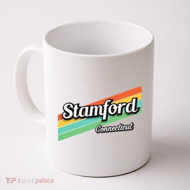 Stamford Connecticut Retro Coffee Mug