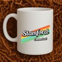 Stamford Connecticut Retro Coffee Mug thumb 2