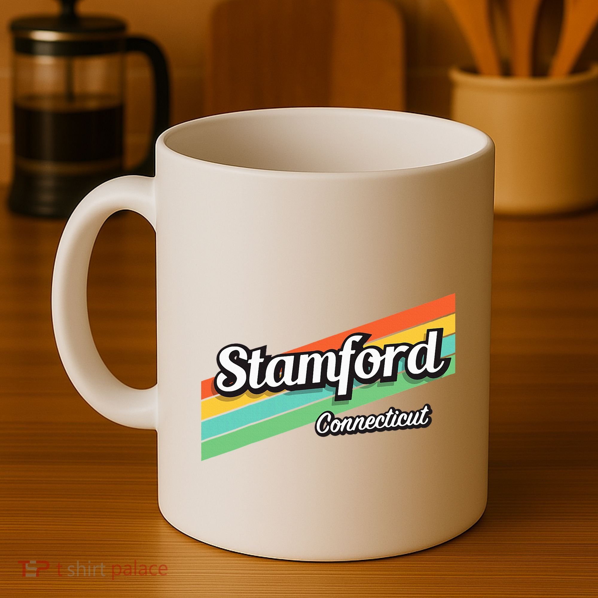 Stamford Connecticut Retro Coffee Mug