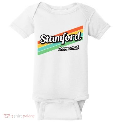 Stamford Connecticut Retro Baby Bodysuit