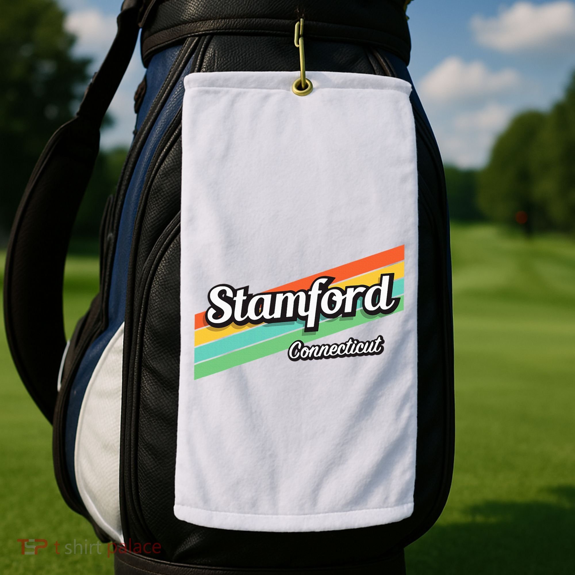 Stamford Connecticut Retro Golf Towel
