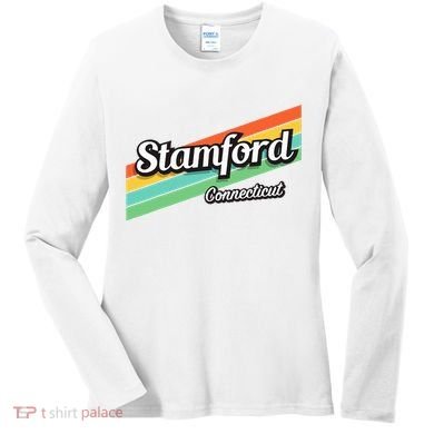 Stamford Connecticut Retro Women's Long Sleeve Shirt