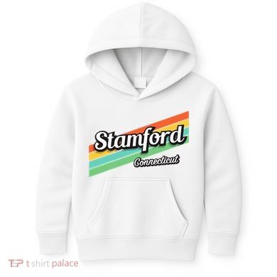 Stamford Connecticut Retro Kids Hoodie