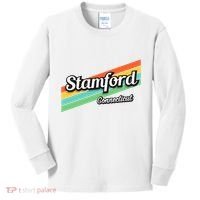 Stamford Connecticut Retro Kids Long Sleeve Shirt thumb 0