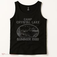 Summer Camp Retro 1980 Crystal Clear Lake Halloween Friday Tank Top thumb 2