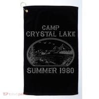 Summer Camp Retro 1980 Crystal Clear Lake Halloween Friday Golf Towel thumb 0