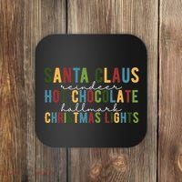 Santa Claus Reindeer Hot Chocolate Festive Chrsitmas Coaster thumb 0