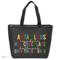Santa Claus Reindeer Hot Chocolate Festive Chrsitmas Tote Bag thumb 0