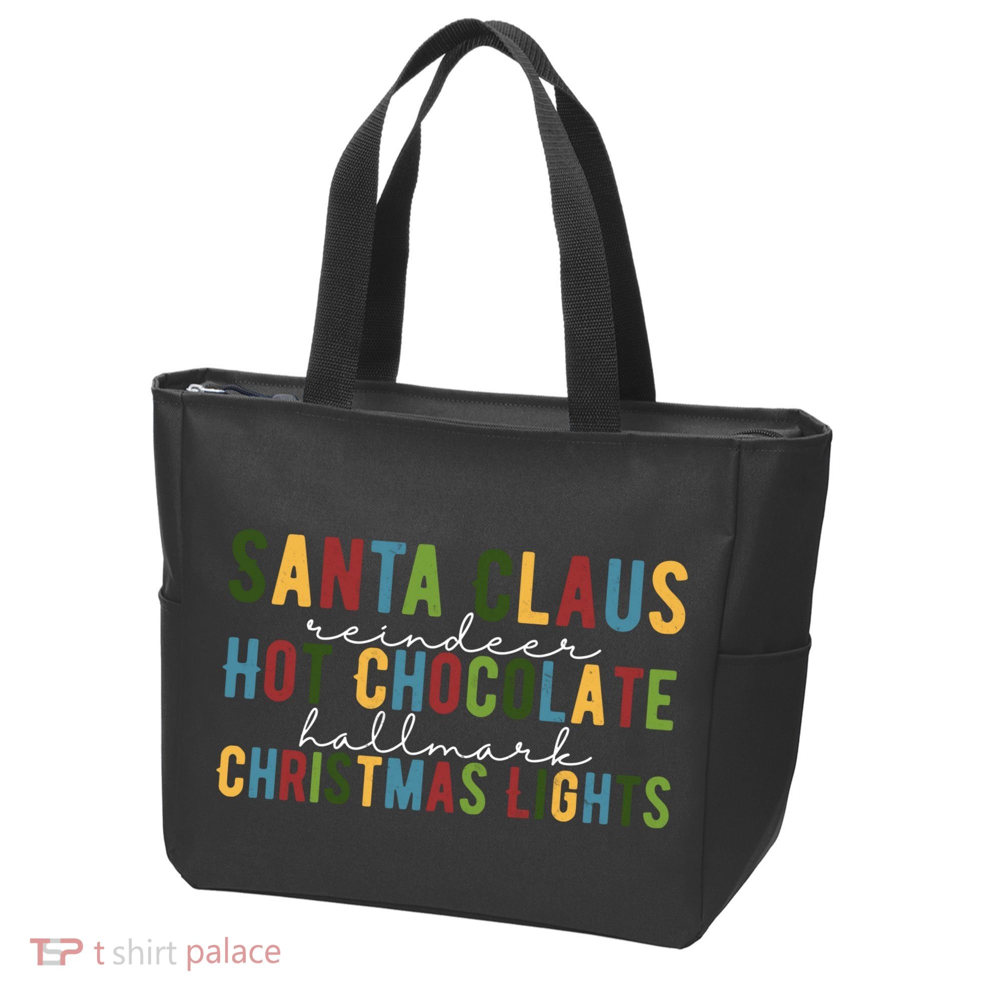 Santa Claus Reindeer Hot Chocolate Festive Chrsitmas Tote Bag