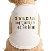 Santa Claus Reindeer Hot Chocolate Festive Chrsitmas Doggie Tank thumb 0