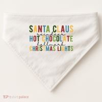 Santa Claus Reindeer Hot Chocolate Festive Chrsitmas USA-Made Doggie Bandana thumb 0