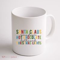 Santa Claus Reindeer Hot Chocolate Festive Chrsitmas Coffee Mug thumb 1