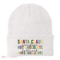 Santa Claus Reindeer Hot Chocolate Festive Chrsitmas Beanie thumb 0