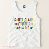 Santa Claus Reindeer Hot Chocolate Festive Chrsitmas Tank Top thumb 2