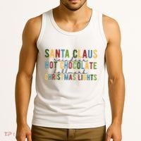 Santa Claus Reindeer Hot Chocolate Festive Chrsitmas Tank Top thumb 3
