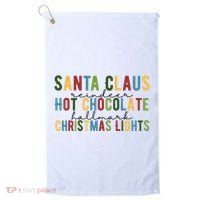 Santa Claus Reindeer Hot Chocolate Festive Chrsitmas Golf Towel thumb 0