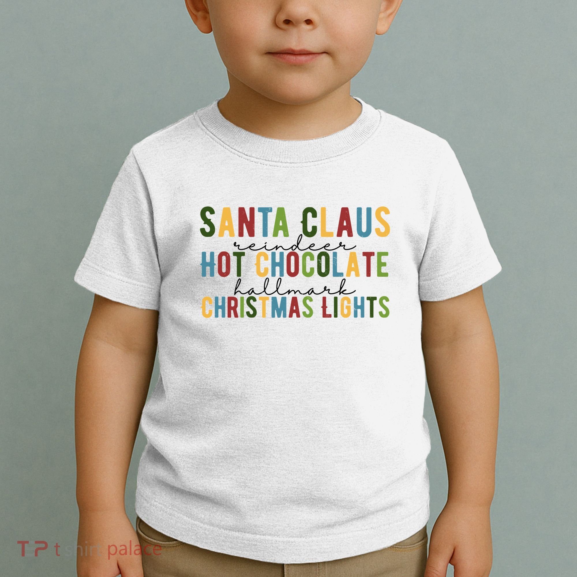 Santa Claus Reindeer Hot Chocolate Festive Chrsitmas Toddler T-Shirt