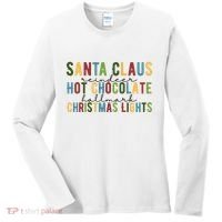 Santa Claus Reindeer Hot Chocolate Festive Chrsitmas Women's Long Sleeve Shirt thumb 0