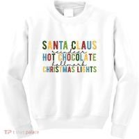 Santa Claus Reindeer Hot Chocolate Festive Chrsitmas Kids Sweatshirt thumb 0