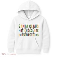 Santa Claus Reindeer Hot Chocolate Festive Chrsitmas Kids Hoodie thumb 0