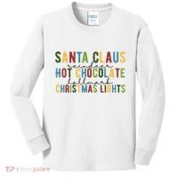 Santa Claus Reindeer Hot Chocolate Festive Chrsitmas Kids Long Sleeve Shirt thumb 0